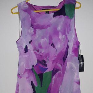 Woman's Purple Flowered Dress